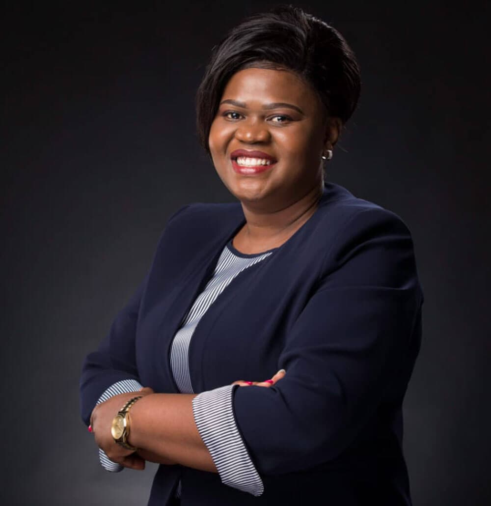 Gladys Wanga in a formal portrait used as the issue cover for Executive Express Issue 039